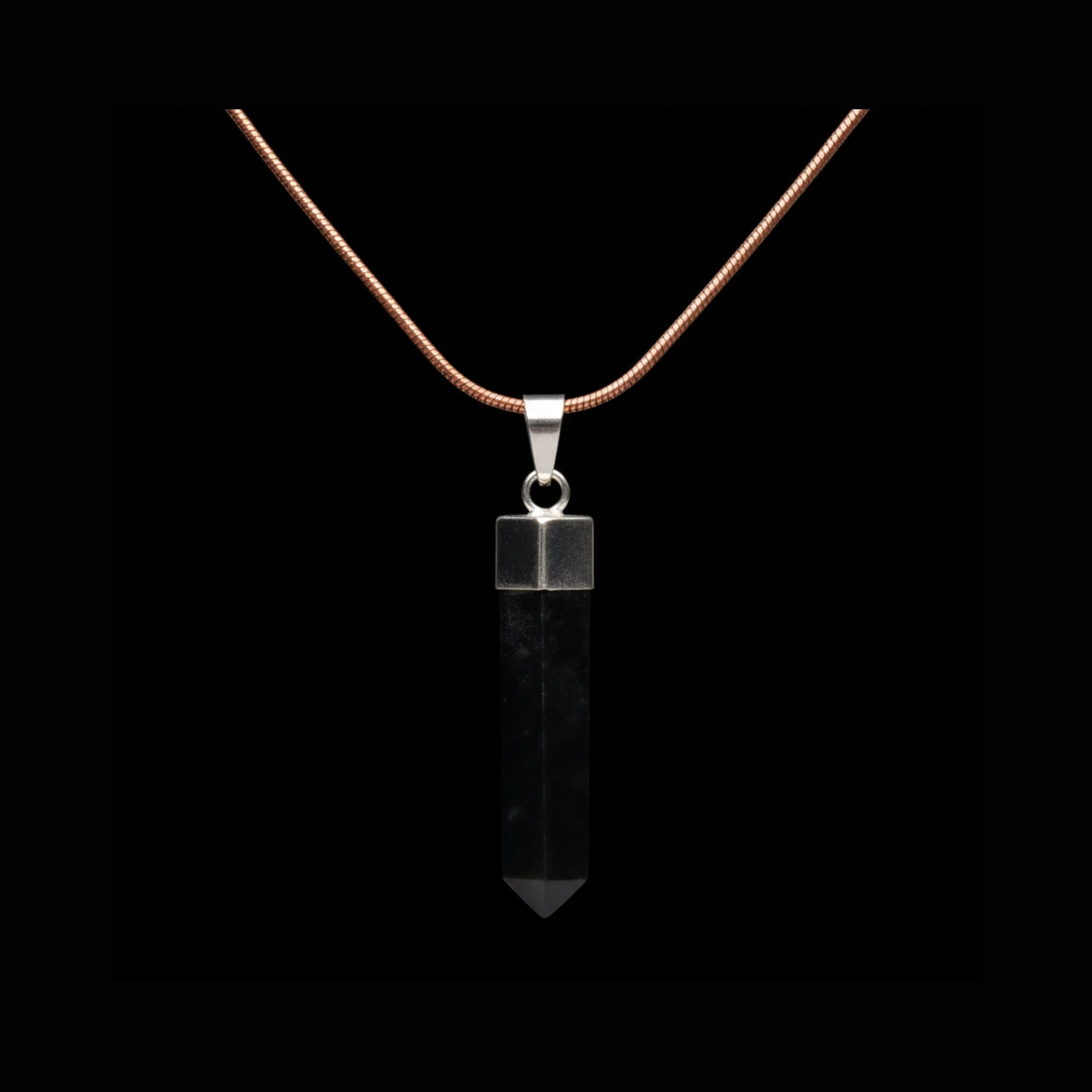 Collar de Cobre Puro con colgante Shungit